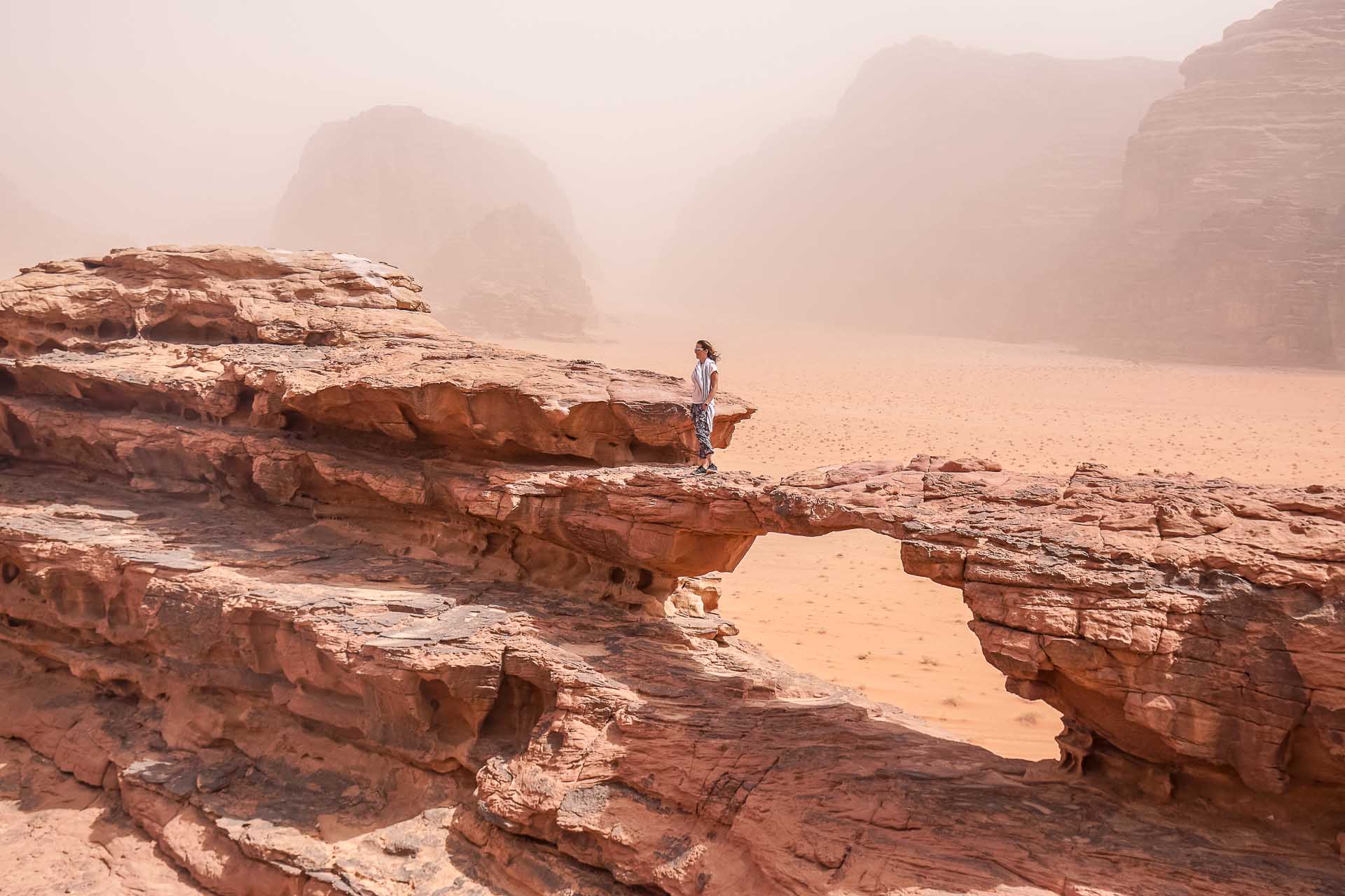 Jordanien mit Kind Wadi Rum Sandsturm